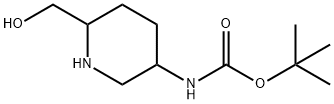 tert-butyl (6-(hydroxymethyl)piperidin-3-yl)carbamate Struktur