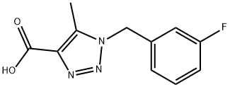 1-(3-Fluorobenzyl)-5-methyl-1H-1,2,3-triazole-4-carboxylic acid Struktur