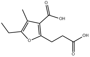 3-carboxy-4-methyl-5-ethyl-2-furanpropionic acid 结构式