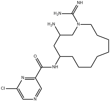 3-amino-5-(1-azacyclotridec-1-yl)-6-chloro-N-(diaminomethylidene)pyraz ine-2-carboxamide|