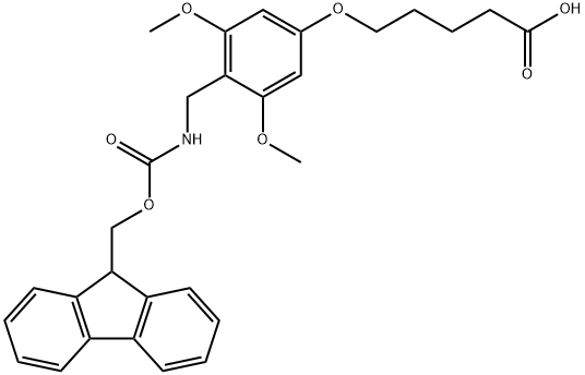 FMOC-PAL-リンカー 化学構造式