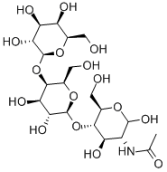 2-乙酰氨基-2-脱氧-4-O-[(4-O-Β-D-吡喃半乳糖)-Β-D-吡喃半乳糖基]-D-吡喃葡萄糖,115114-32-4,结构式