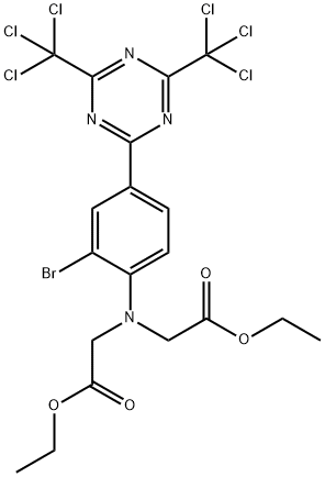 Diethyl N-[2-bromo-4-[4,6-bis(trichloromethyl)-1,3,5-triazin-2-yl]phenyl]iminodiacetate,115168-69-9,结构式