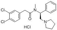 3,4-ジクロロ-N-メチル-N-[(S)-1-フェニル-2-(1-ピロリジニル)エチル]ベンゼンアセトアミド·塩酸塩 化学構造式