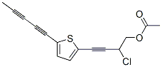 2-(4-Acetoxy-3-chloro-1-butynyl)-5-(1,3-pentadiynyl)thiophene 结构式