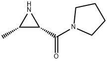 Pyrrolidine, 1-[(3-methyl-2-aziridinyl)carbonyl]-, (2S-cis)- (9CI) Structure