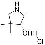 (3R)-4,4-diMethyl-3-Pyrrolidinol hydrochloride Structure