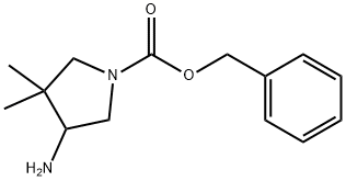 4-AMino-3,3-diMethyl-pyrrolidine-1-carboxylic acid benzyl ester Structure
