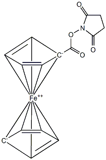 二茂铁甲酸N-琥珀酰亚胺酯,115223-09-1,结构式
