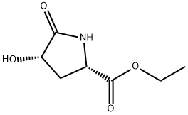 Proline, 4-hydroxy-5-oxo-, ethyl ester, cis- (9CI) Structure