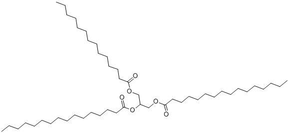 1,2-DIHEXADECANOYL-3-TETRADECANOYL-RAC-GLYCEROL 结构式