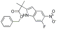 BENZYL 2-(6-FLUORO-5-NITRO-1H-INDOL-2-YL)-2-METHYLPROPANOATE 结构式