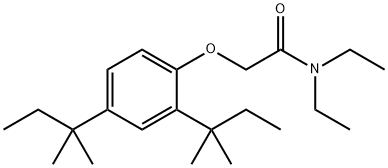 N,N-ジエチル-2-(2,4-ジ-tert-ペンチルフェノキシ)アセトアミド 化学構造式