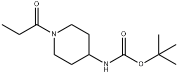 4-(BOC-AMino)-1-propanoylpiperidine Struktur