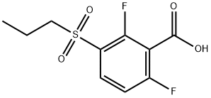 2,6-二氟-3-(丙磺酰基)苯甲酸, 1152501-92-2, 结构式