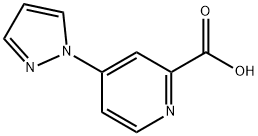4-(1H-ピラゾール-1-イル)ピリジン-2-カルボン酸 化学構造式