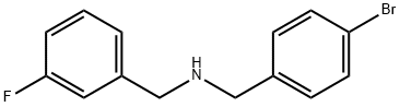 N-(4-BroMobenzyl)-3-fluorobenzylaMine, 97% Structure