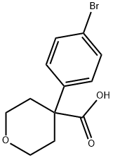 4-(4-ブロモフェニル)オキサン-4-カルボン酸 化学構造式