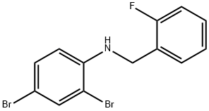 2,4-二溴-N-(2-氟苄基)苯胺,1152619-64-1,结构式