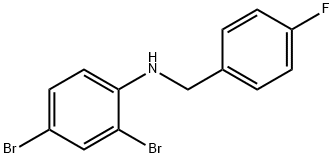 2,4-二溴-N-(4-氟苄基)苯胺 结构式