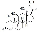 11β,18,19,21-テトラヒドロキシプレグナ-4-エン-3,20-ジオン 化学構造式
