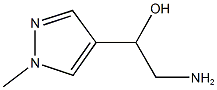 2-amino-1-(1-methyl-1H-pyrazol-4-yl)ethan-1-ol 化学構造式