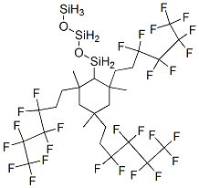 2,4,6-Tris(3,3,4,4,5,5,6,6,6-nonafluorohexyl)-2,4,6-trimethylcyclohexanetrisiloxane 结构式