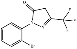 2-(2-溴苯基)-5-(三氟甲基)-1,2-二氢-3H-吡唑-3-酮 结构式