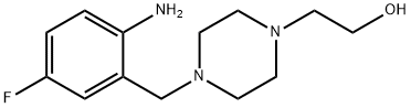 2-[4-(2-Amino-5-fluorobenzyl)-1-piperazinyl]-1-ethanol Structure
