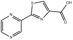2-(吡嗪-2-基)-1,3-噻唑-4-羧酸, 115311-44-9, 结构式