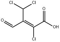 2-chloro-3-(dichloromethyl)-4-oxobutenoic acid Struktur