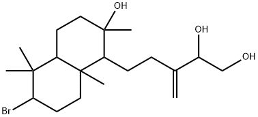 1,2-Pentanediol, 5-(6-bromodecahydro-2-hydroxy-2,5,5a,8a-tetramethyl-1 -naphthalenyl)-3-methylene- Structure