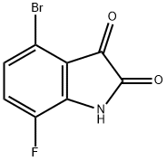 4-ブロモ-7-フルオロインドリン-2,3-ジオン 化学構造式