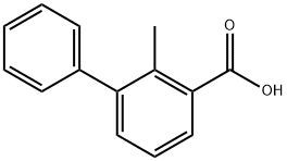 2-メチル-[1,1'-ビフェニル]-3-カルボン酸 化学構造式