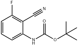 (2-Cyano-3-fluoro-phenyl)-carbaMic acid tert-butyl ester 化学構造式