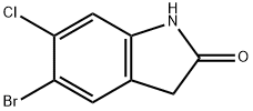 5-BroMo-6-chloro-1,3-dihydro-2H-indol-2-one Struktur