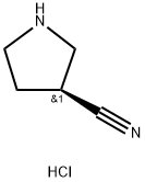 3-Pyrrolidinecarbonitrile, hydrochloride (1:1), (3S)- 化学構造式
