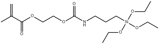 O-(甲基丙烯酰氧乙基)-N-(三乙氧基硅基丙基)氨基甲酸酯 结构式