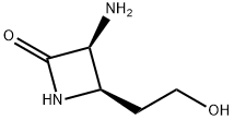 2-Azetidinone,3-amino-4-(2-hydroxyethyl)-,(3S-cis)-(9CI) Structure