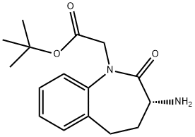 (3S)-3-AMINO-1-(TERT-BUTYLCARBOXYMETHYL)-2,3,4,5-TETRAHYDRO-1H-BENZAZEPIN-2-ONE Struktur