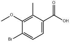 4-ブロモ-3-メトキシ-2-メチル安息香酸 化学構造式