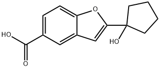 2-(1-Hydroxycyclopentyl)-benzofuran-5-carboxylic acid Structure