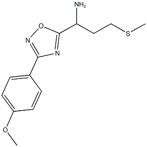 1-(3-(4-Methoxyphenyl)-1,2,4-oxadiazol-5-yl)-3-(methylthio)propan-1-amine Struktur