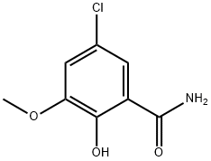 5-chloro-2-hydroxy-3-MethoxybenzaMide Struktur
