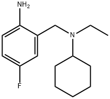 2-{[Cyclohexyl(ethyl)amino]methyl}-4-fluoroaniline,1154634-37-3,结构式