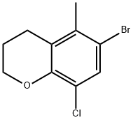 2H-1-Benzopyran, 6-broMo-8-chloro-3,4-dihydro-5-Methyl- Struktur