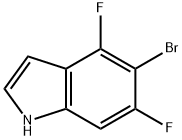 5-BROMO-4,6-DIFLUORO-1H-INDOLE, 1154742-51-4, 结构式
