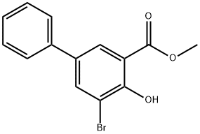Methyl 3-bromo-2-hydroxy-5-phenylbenzoate Struktur