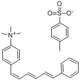 N,N,N-トリメチル-4-(6-フェニル-1,3,5-ヘキサトリエン-1-イル)フェニルアンモニウム P-トルエンスルホン酸 化学構造式