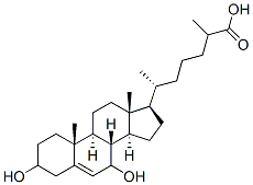 3Β,7Α-二羟基-5-胆甾烯酸 结构式